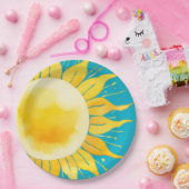 Hier kommt die Son Boy Blue Sunshine Baby Dusche Pappteller (Party)