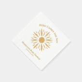 Hier kommt die Son Custom Baby Dusche Napkin Serviette (Ecke)