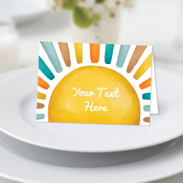 Hier kommt die Son Food Labels Platzkarte Tischnummer