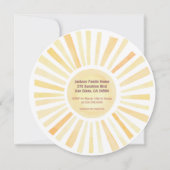 Hier kommt die Son Groovy 70er Baby Dusche Invitat Einladung (Rückseite)