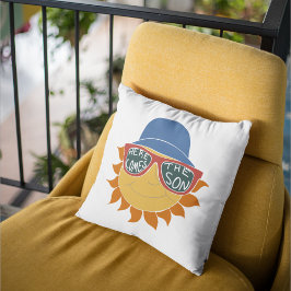 Hier kommt die Son Kariert Baby Boy Dusche Kissen