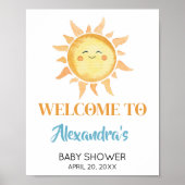 Hier kommt die Son Niedlich Sun Baby Dusche Willko Poster (Vorne)