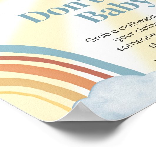 Hier kommt die Son Retro Baby Dusche Dont Say Baby Poster (Ecke)