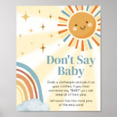Hier kommt die Son Retro Baby Dusche Dont Say Baby Poster (Vorne)