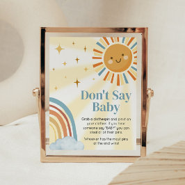 Hier kommt die Son Retro Baby Dusche Dont Say Baby Poster