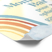 Hier kommt die Son Retro Baby Dusche Mama Osa Bar Poster (Ecke)