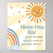 Hier kommt die Son Retro Baby Dusche Mama Osa Bar Poster (Vorne)