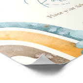 Hier kommt die Son Retro Baby Dusche Windeln Raffl Poster (Ecke)