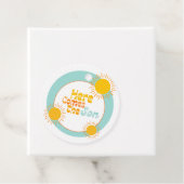 Hier kommt die Son Retro Babydusche Geschenkanhänger (Beispiel)