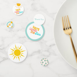 Hier kommt die Son Retro Babydusche Konfetti