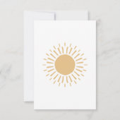 Hier kommt die Son Retro Boho Boy Baby Dusche Dankeskarte (Rückseite)