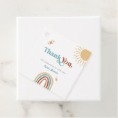 Hier kommt die Son Retro Boho Boy Baby Dusche Geschenkanhänger (Beispiel)