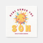 Hier kommt die Son Retro Boy Baby Dusche Serviette (Vorderseite)