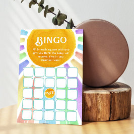 Hier kommt die Son Retro Boys Baby Dusche Bingo