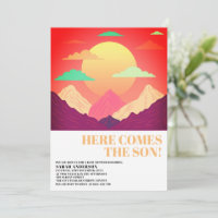 Hier kommt die Son Retro psychedelische Landschaft