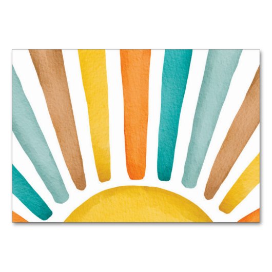 Hier kommt die Son Retro Sun Baby Boy Tischnummer (Rückseite)