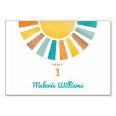 Hier kommt die Son Retro Sun Baby Boy Tischnummer (Vorderseite)