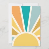 Hier kommt die Son Retro Sun Baby Dusche Einladung (Rückseite)