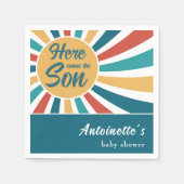 Hier kommt die Son Retro Sun Baby Dusche Serviette (Vorderseite)