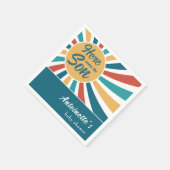 Hier kommt die Son Retro Sun Baby Dusche Serviette (Ecke)