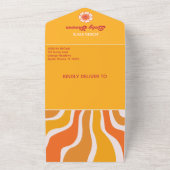 Hier kommt die Son Retro Sunshine Baby Boy Dusche All In One Einladung (Außenbereich)