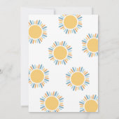 Hier kommt die Son Retro Sunshine Baby Dusche Einladung (Rückseite)