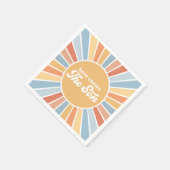 Hier kommt die Son Retro Sunshine Boy Baby Dusche Serviette (Ecke)