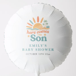 Hier kommt die Son Summer Baby Boy Dusche Ballon