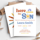 Hier kommt die Son Sunshine Baby Dusche Einladung