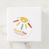 Hier kommt die Son Sunshine Baby Dusche Runde Geschenkanhänger (Beispiel)