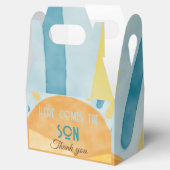 Hier kommt die Son Sunshine Blue Ray Baby Dusche Geschenkschachtel (Geöffnet)