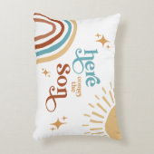 Hier kommt die Son Sunshine Boy Baby Dusche Dekokissen (Vorderseite(Vertikal))