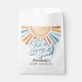Hier kommt die Son Sunshine Boy Baby Dusche Geschenktütchen (Vorderseite)