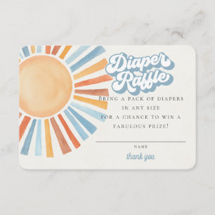 Hier kommt die Son Sunshine Boy Diaper Raffle Card Begleitkarte