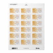 Hier kommt die Son Sunshine Ray Baby Showadresse Adressaufkleber (Vorne)