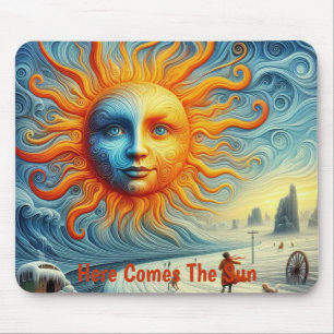 Hier kommt die Sonne - AI Art Print Mousepad