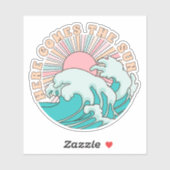 Hier kommt die Sonne Aufkleber (Blatt)