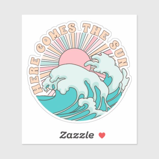 Hier kommt die Sonne Aufkleber (Blatt)