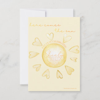 Hier kommt die Sonne Baby Shower Einladung 