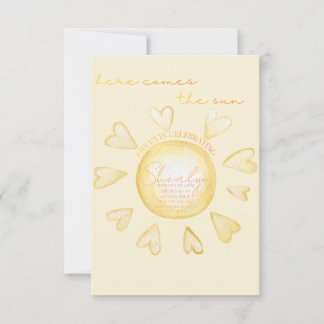 Hier kommt die Sonne Baby Shower Einladung 
