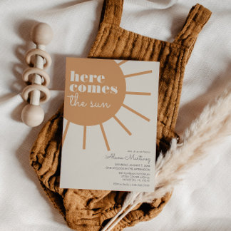 Hier kommt die Sonne | Boho Baby Shower Einladung