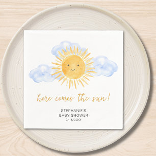 Hier kommt die Sonne Boho Baby Shower  Serviette