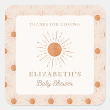 Hier kommt die Sonne Burnt Orange Sun Baby Dusche