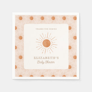 Hier kommt die Sonne Burnt Orange Sun Baby Dusche Serviette