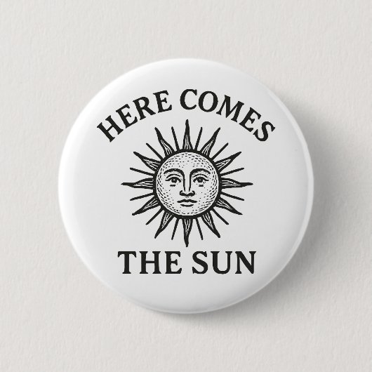 Hier kommt die Sonne Button (Vorderseite)