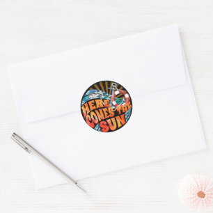 Hier kommt die Sonne Classic Round Sticker
