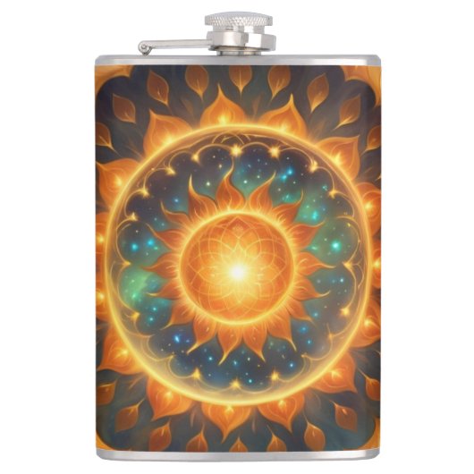 Hier kommt die Sonne Flachmann (Vorderseite)