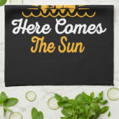 Hier kommt die Sonne Geschirrtuch (Gefaltet)