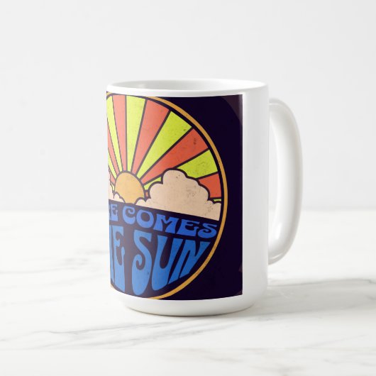 Hier kommt die Sonne Kaffeetasse (VorderseiteRechts)