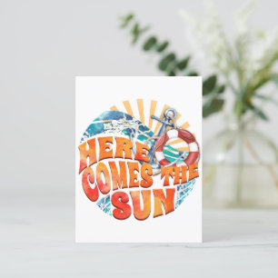 Hier kommt die Sonne Postkarte